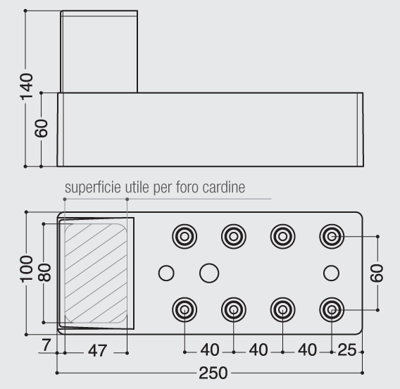 Mounting element Cardini