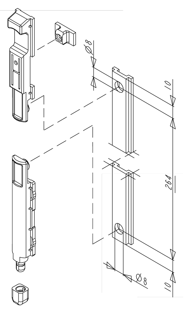 Giesse extension rod bolts Giap Elettrogiesse 9