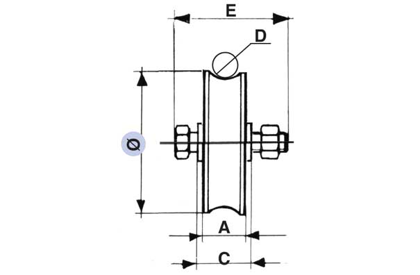 wheels for sliding gates round groove