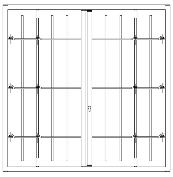 security gate 2 doors with joint leon