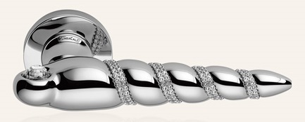 Shell Mesh Crystal Linea Calì door handle Swarovski