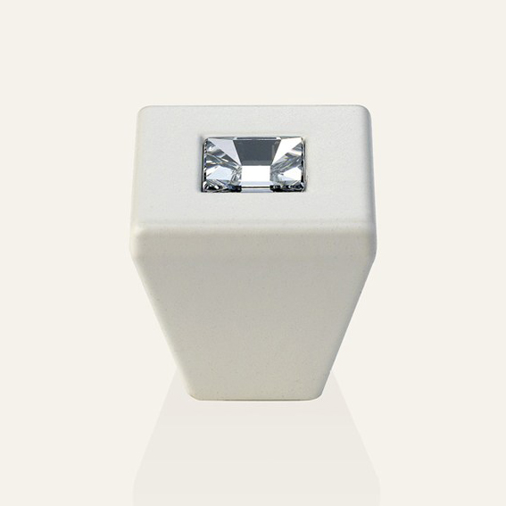 Cabinet knob Linea Calì Reflex PB with crystals Swarowski® matt white