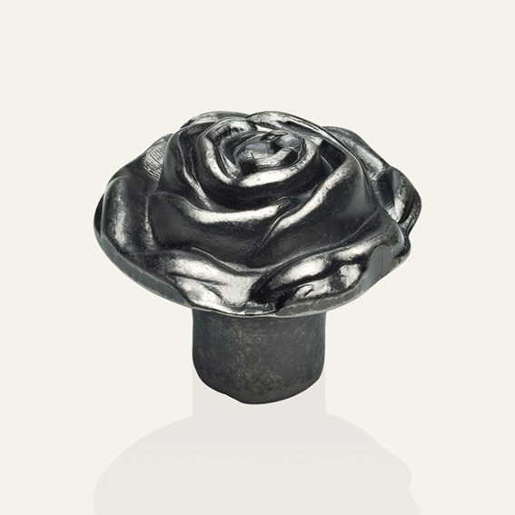 Classic cabinet knob Linea Calì Rose PB with aged iron brass finishing