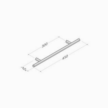 252 pba Pull Handle in Stainless Steel AISI 316L