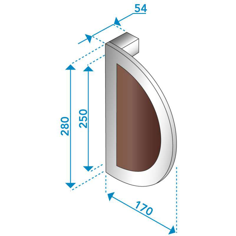 pba wooden handle and stainless steel measures