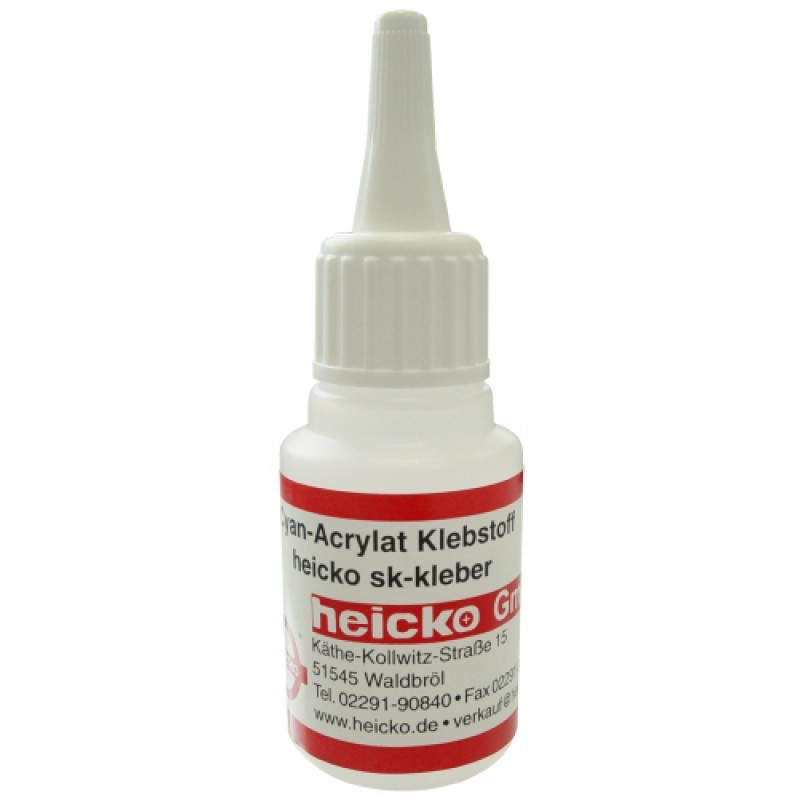 Super Glue Liquid 20g VE1 for Rubber and PVC HEICKO Segatori