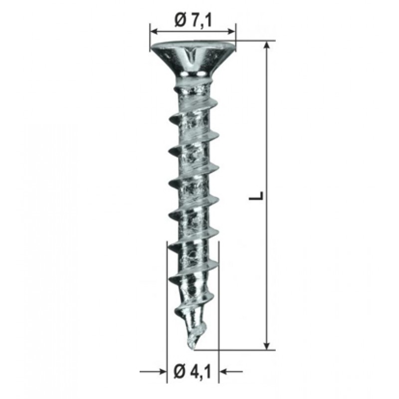 Screws Hardware Power Speed ​​A2 PVC Various Sizes 1000pz HEICKO Segatori