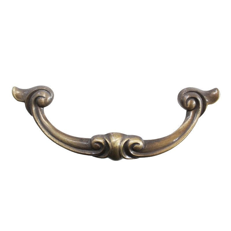 Antique Brass Drop Handle - Unique Cabinet Pulls, Beautiful Drawer