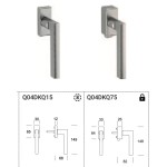 Atene Reguitti DK Window Handle in Stainless Steel