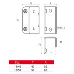 Stop for Electric Locks Brevetti Adem 18 Choice of Sizes