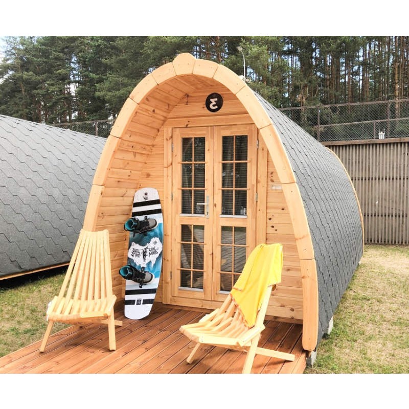 Camping Pod in Fir Wood 240x480 cm Contact with Nature