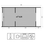 Camping Pod in Fir Wood 240x480 cm Contact with Nature