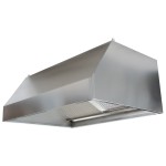 Wall-Mounted Extractor Hood in Stainless Steel with Electric Fan Motor