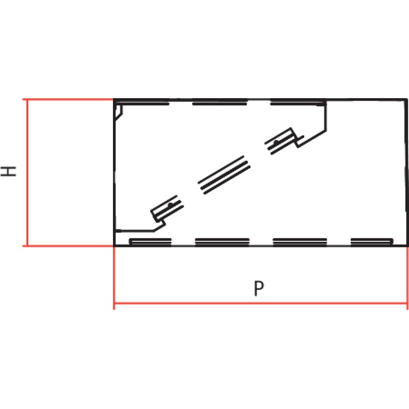 Cubic Wall Hood Depth 90 110 130 cm Without Motor