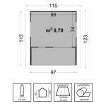 Wooden Playhouse for Children in Garden Anny 97x113 cm