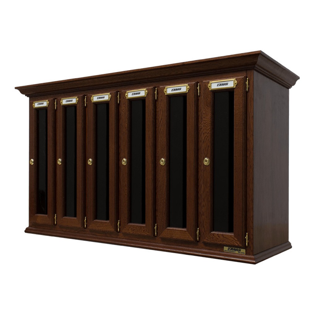 Wooden Mailbox Vertical Classic Line with Elegant Shapes