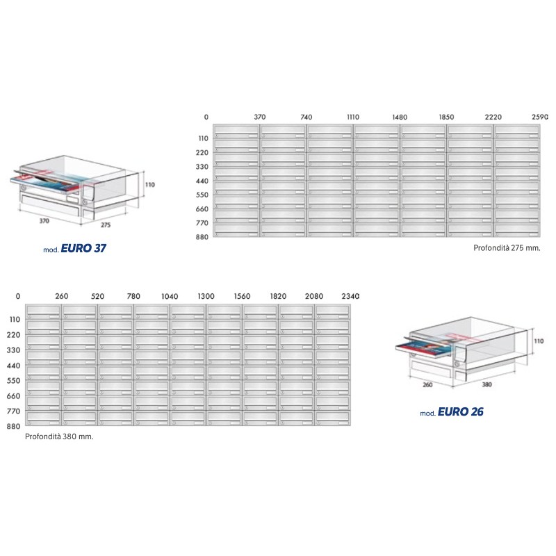 Cassette postali Euro 37-26