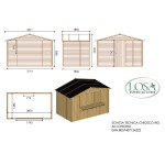 Kiosk in Raw Fir Wood 5 M2 Rio Losa