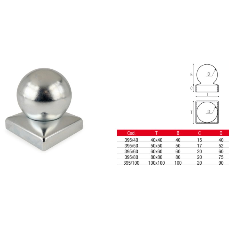 Spheric Cap with Square Flange Column Cover Brevetti Adem