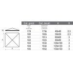 Square Cap for Gate Without Flange of Various Sizes