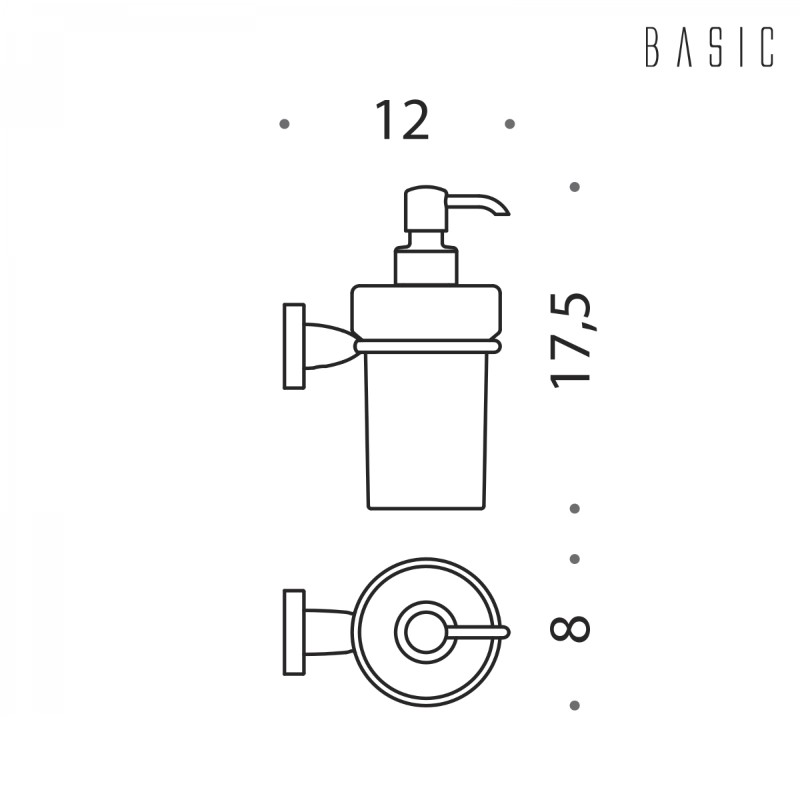 Bathroom Soap Dispenser Colombo Design Basic Made in Italy