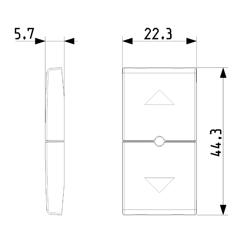 2 Half Buttons 1 Module Arrows Symbol 14755 Plana Vimar