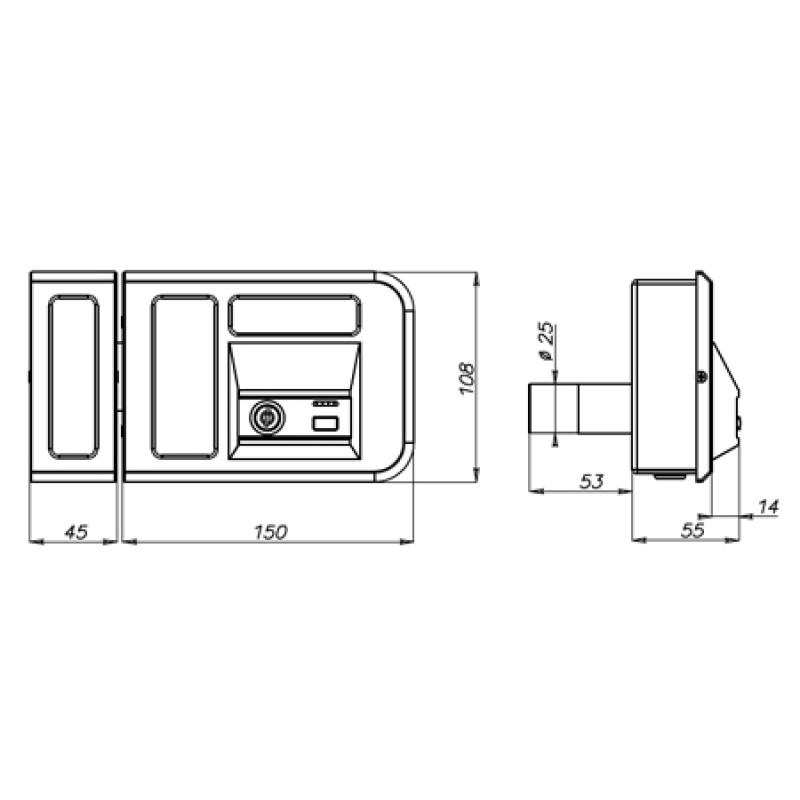 Electric Lock with Knob for Gates and Doors Opera 28002