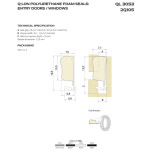 Schlegel QL 3053 Polyurethane Foam Seal for Wooden Windows