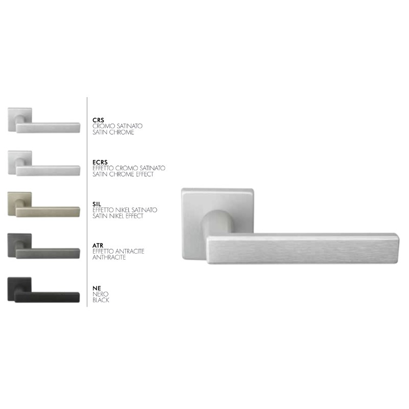 Ischia Arieni Door Handle Square Rosette Basic Series