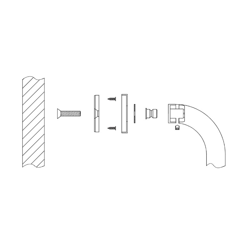 Fixing Kit for Pull Handles in Stainless Steel MPM