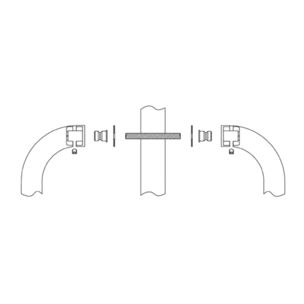 Fixing Kit for Pull Handles in Stainless Steel MPM