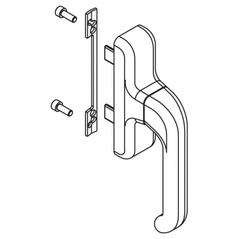 Handle Window Cremonese Giesse Euro Ambidextrous Bidirectional Anta