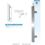 Pull Handle Rectangular Inclined Bar 40x10 MPM 05.43