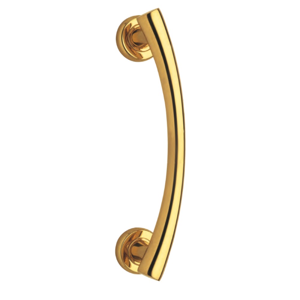 Brass Pull Handle for Door Reguitti Alma with Round Rosettes