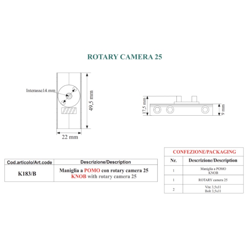 Shutters Opening Mechanism Pomo Europa TMS Rotary Camera