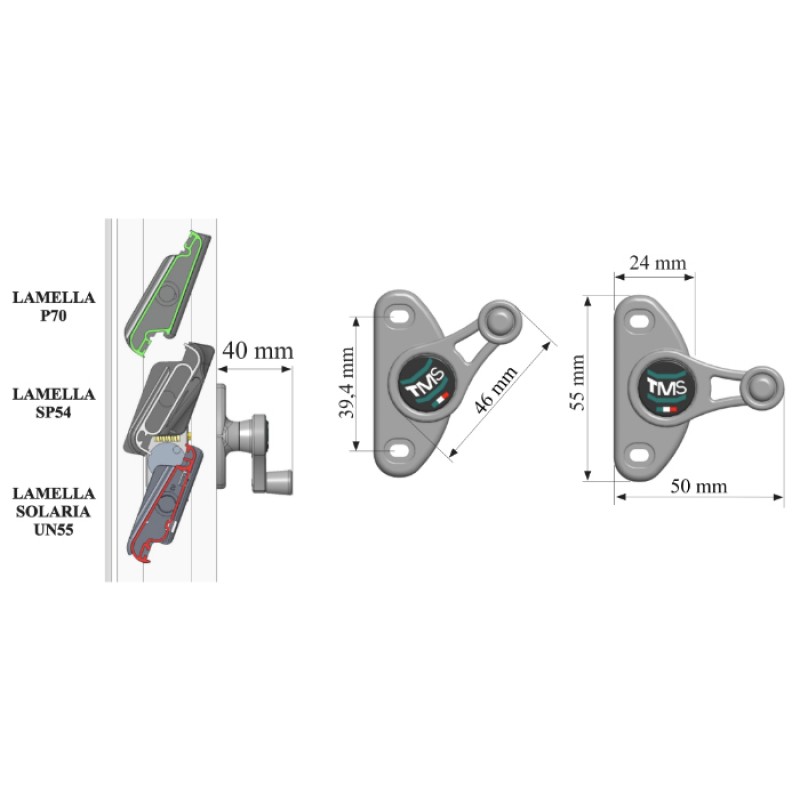 Mechanism for Adjustable Shutters Crank KATIA MINI TMS