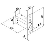 Micro Solenoid Lock With Internal Electric 20612 Quadra Series Opera