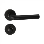 Oslo Reguitti Inox Door Handle with Round Rosette