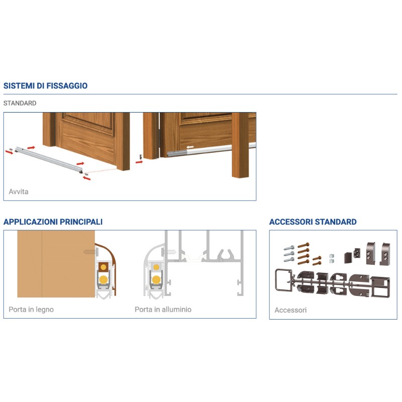 Draft Excluder Comaglio 1750 Comax DIY for Door Various Sizes