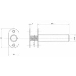 Retractable Cable Gland Opera 08605 with Black Painted Body