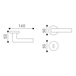 Ponza Arieni Door Handle Round Rosette Basic Series