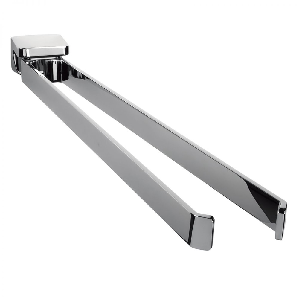 Double Towel Holder with Hinged Joint Colombo Design Alizé B2512