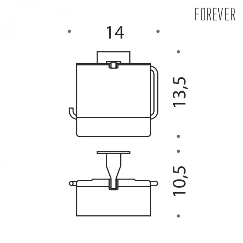 Modern Covered Toilet Paper Holder Colombo Forever B2991