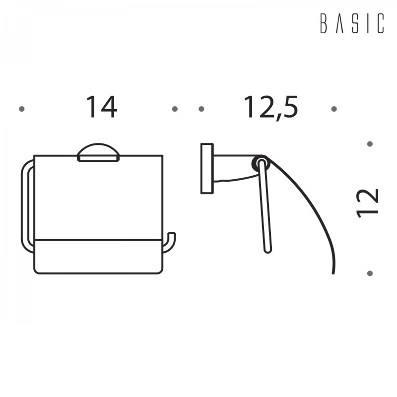 Covered Toilet Paper Roll Holder Colombo Design B2791 Basic