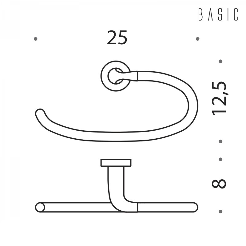 Bathroom Towel Ring Holder Colombo Design Basic B2731