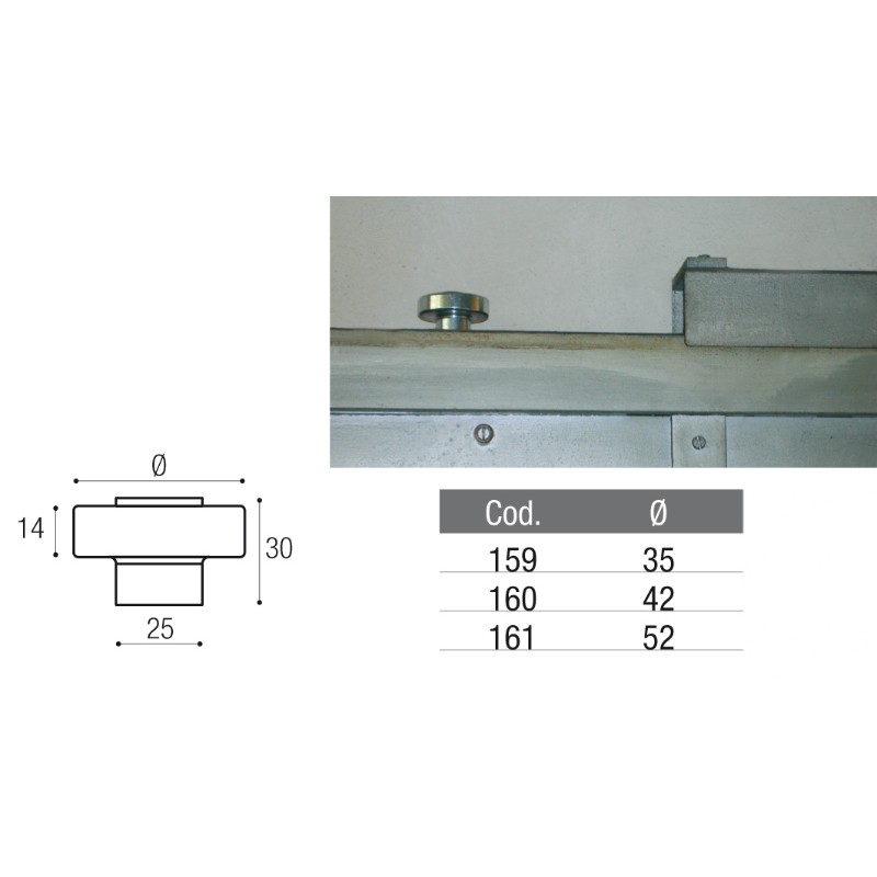 Steel Guide Rollers to be Welded Adem 159 160 161