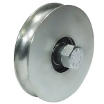 Round Groove Gate Wheel Nova-Ferr with Bolt 1 Bearing