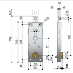 Lock for Overhead Door Round Cylinder Prefer B551.0810.0200