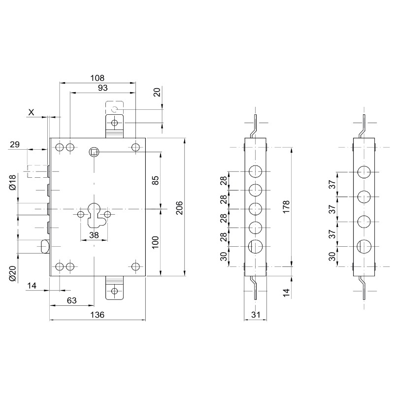 Lock Cipierre SL128/60 Softlock Entry 60 for Armored Doors