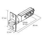 TB Tubular Latch Lock for PremiApri Knobs Simple Edge Frame Serie Nova Meroni